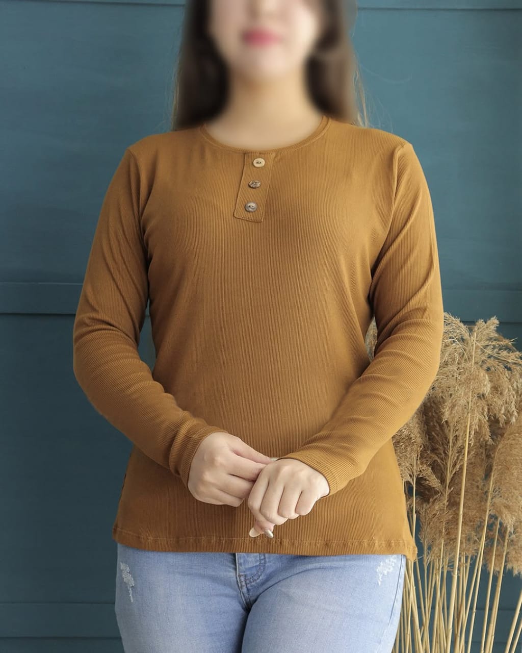 Thermal Shirts for Girls- Brown