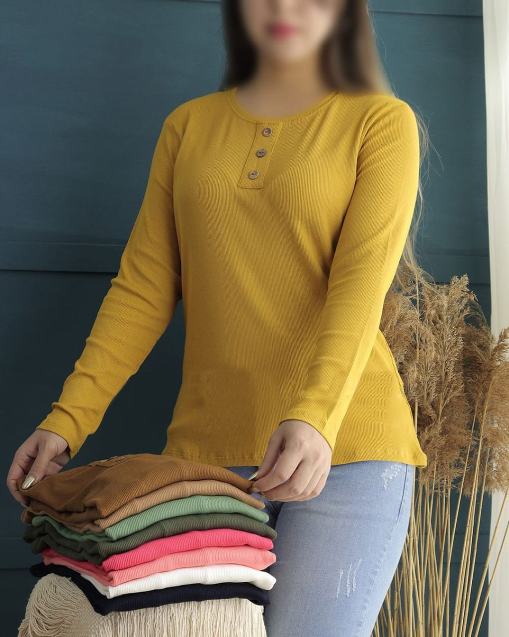 Thermal shirts for Girls- Mustard