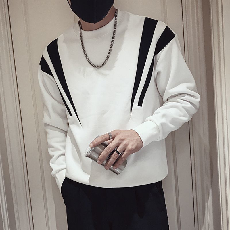 Korean Round Neck Pullover- White