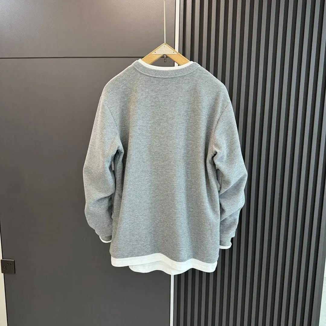 Korean Sweatshirt (Full Sleeve) - Grey