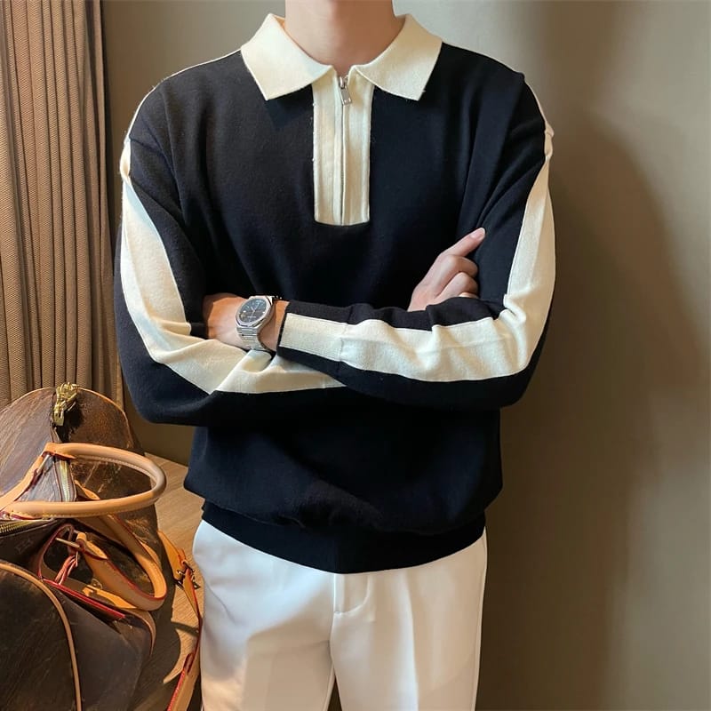 Korean Pullover- Black & White