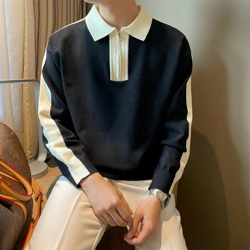 Korean Pullover- Black & White