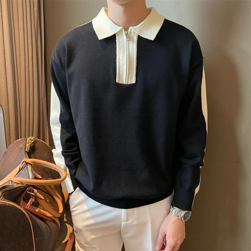 Korean Pullover- Black & White