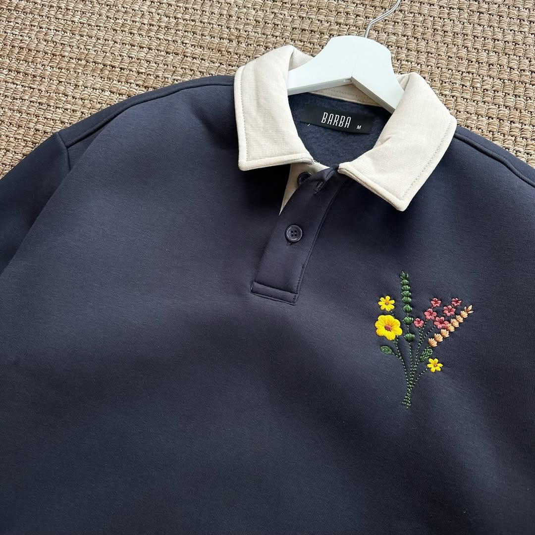 Flower Sweatshirt for mens - Blue