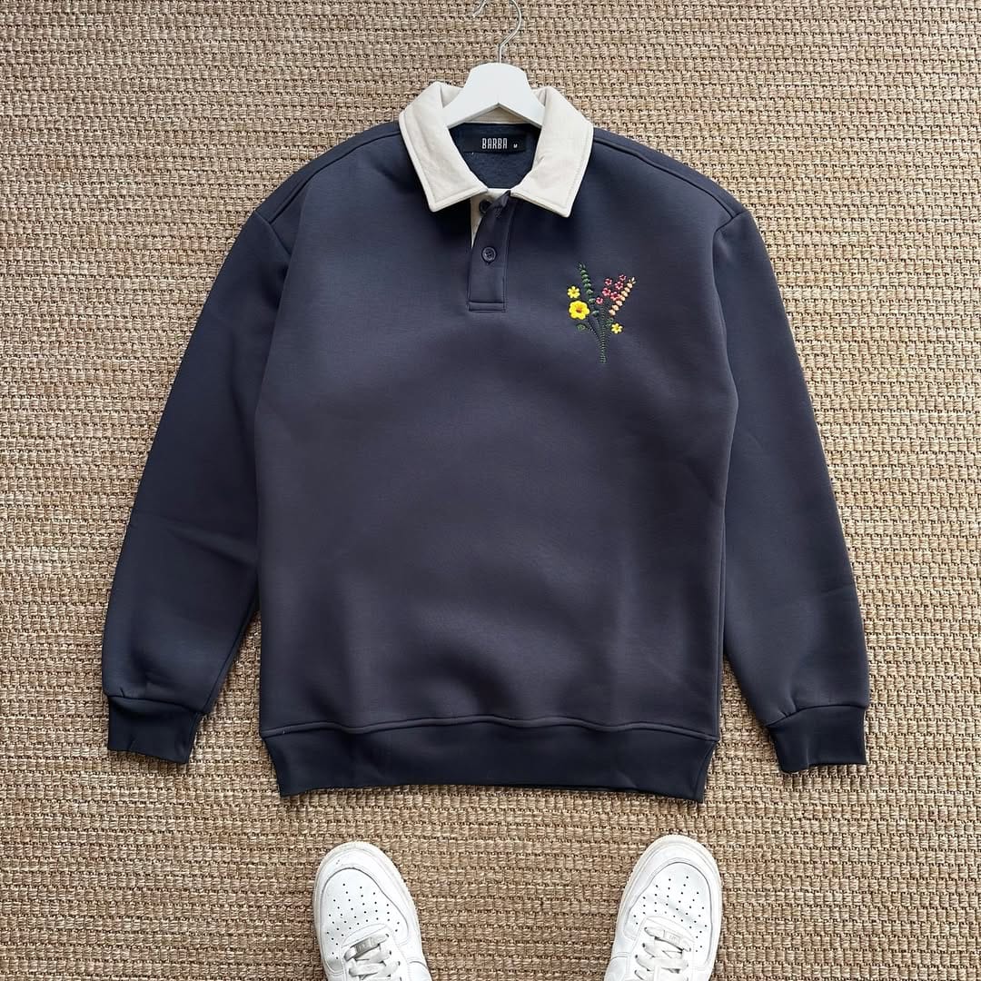 Flower Sweatshirt for mens - Blue