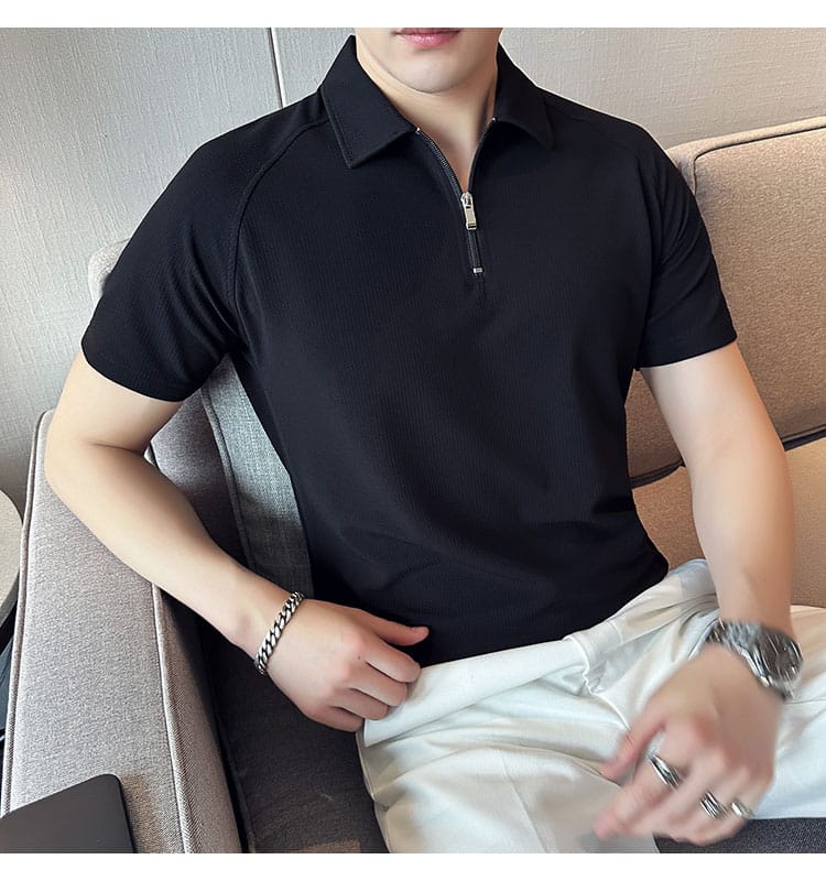 American Polo (Half sleeve) - Black