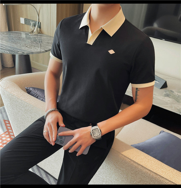 Classic Polo Collar t-shirts- Black