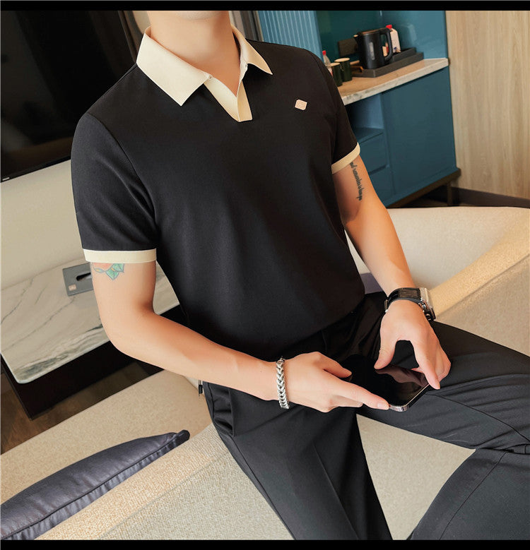 Classic Polo Collar t-shirts- Black
