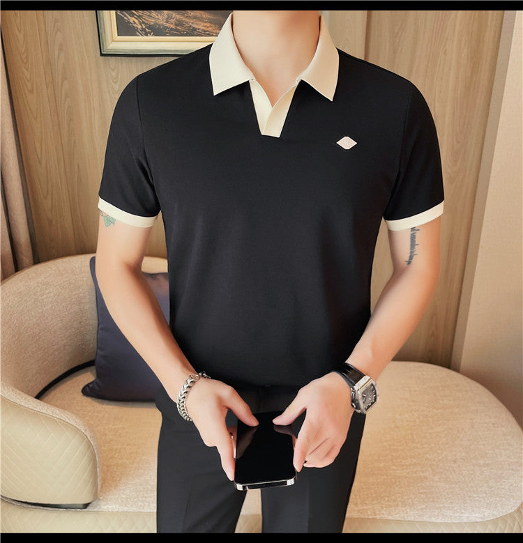 Classic Polo Collar t-shirts- Black