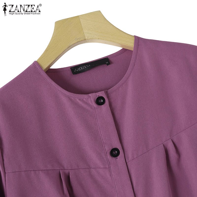 O Neck Shirt for Girls- Purple