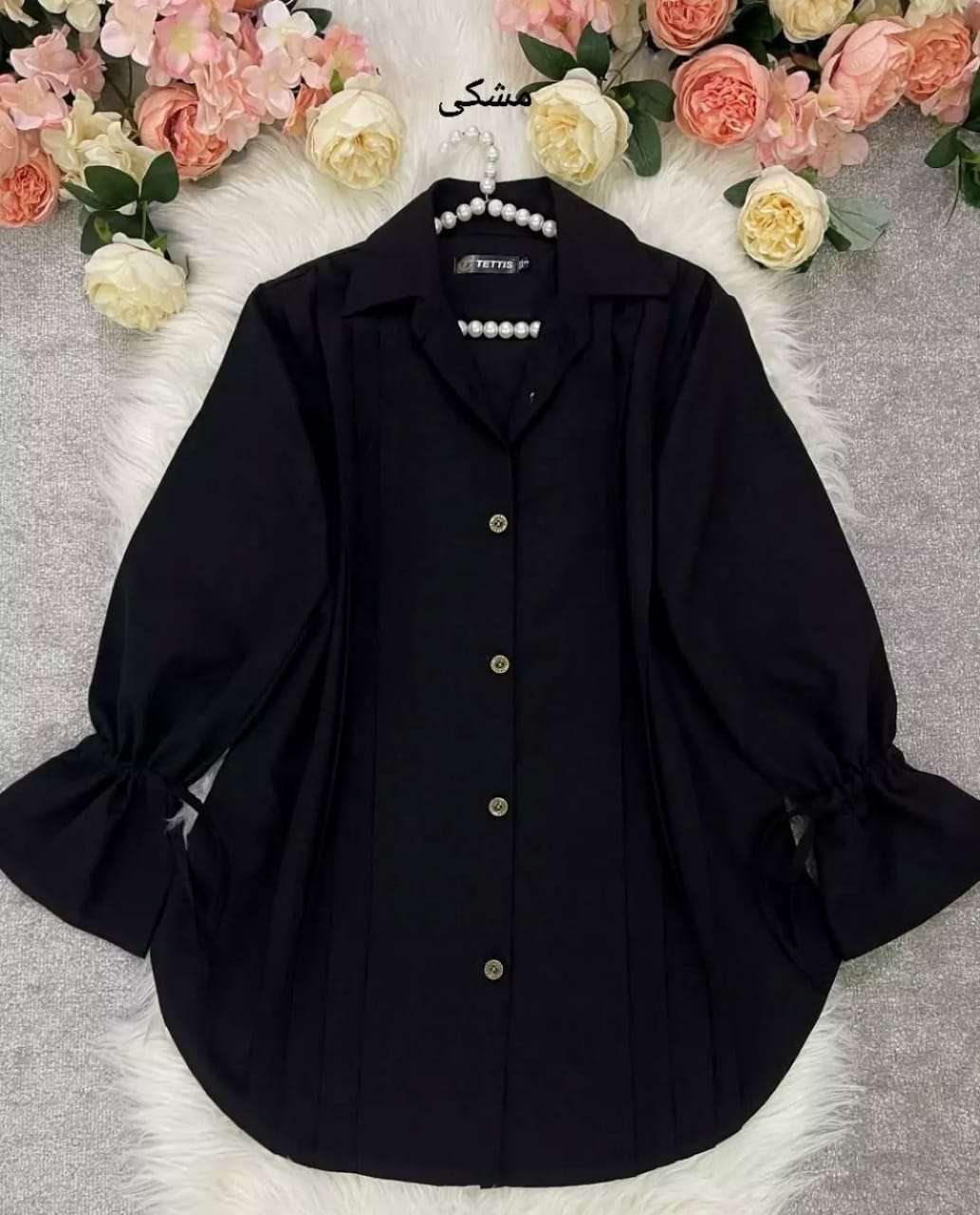Collared Button down Shirt (Black)