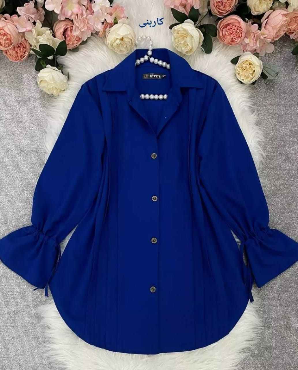 Collared Button down Shirt (Navy Blue)