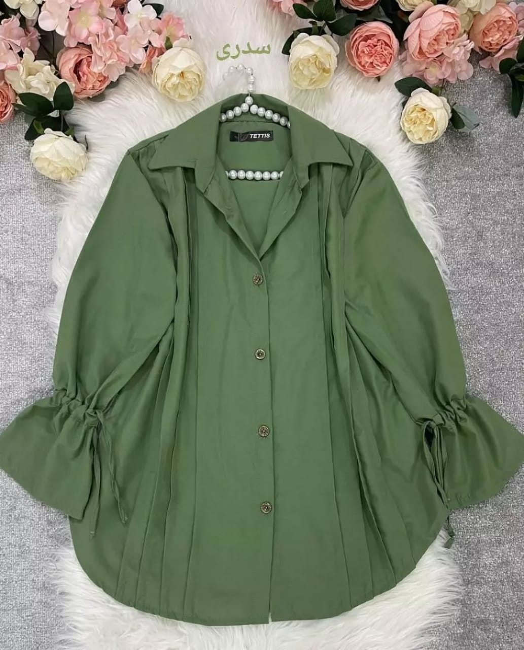 Collared Button down Shirt (Olive Green)