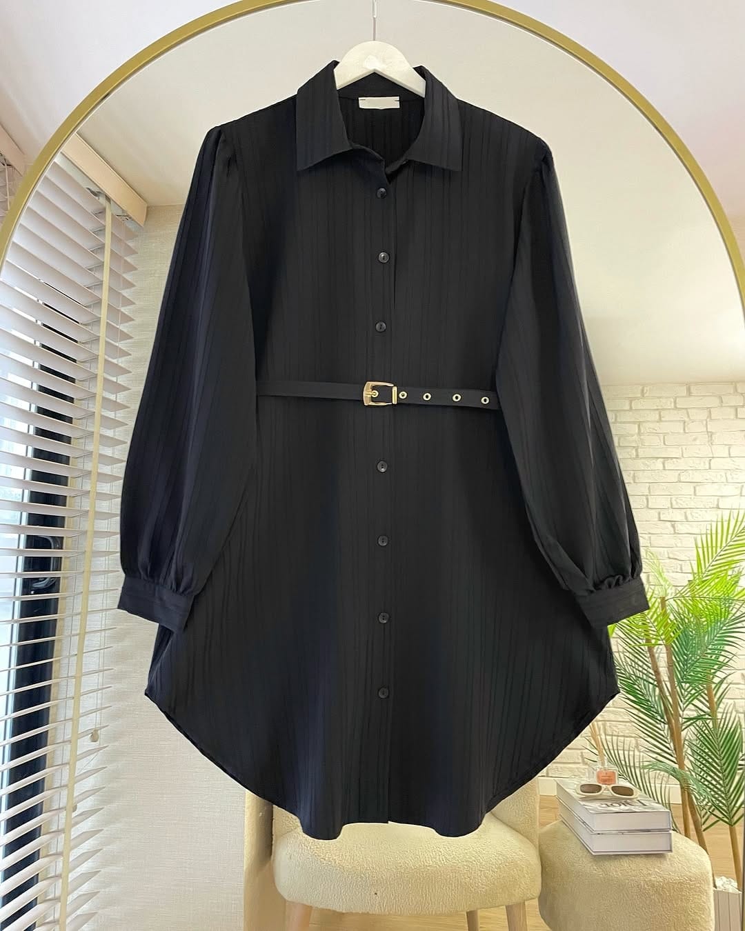 Belted tunic (Black)