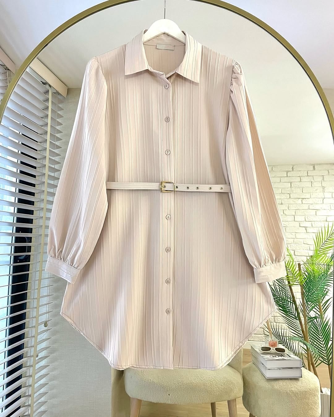Belted tunic (Beige)
