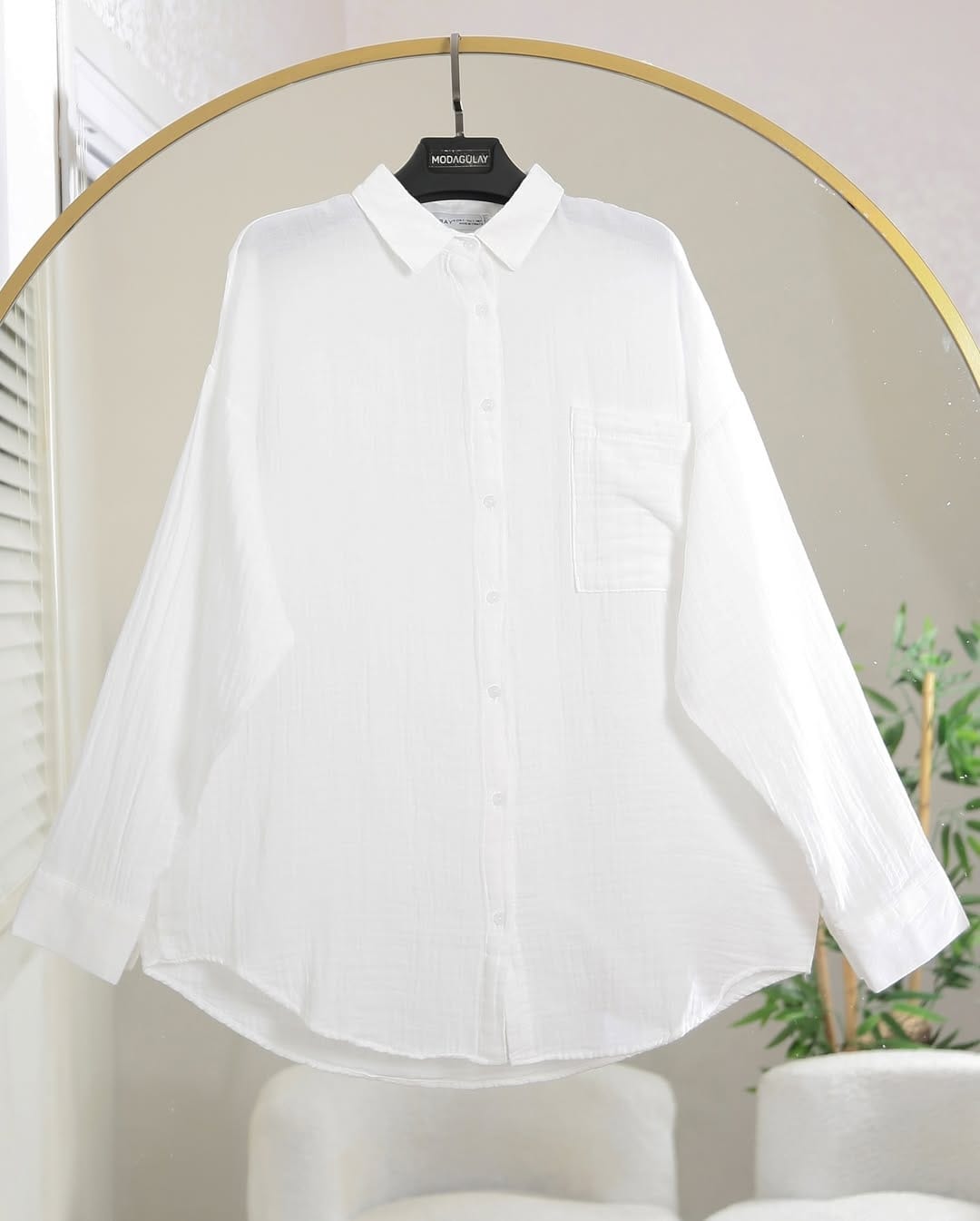Ladies muslin shirt (White)