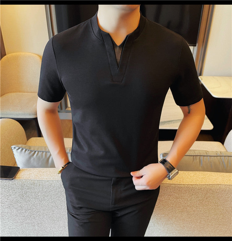 Zouk V neck shirt (Black)