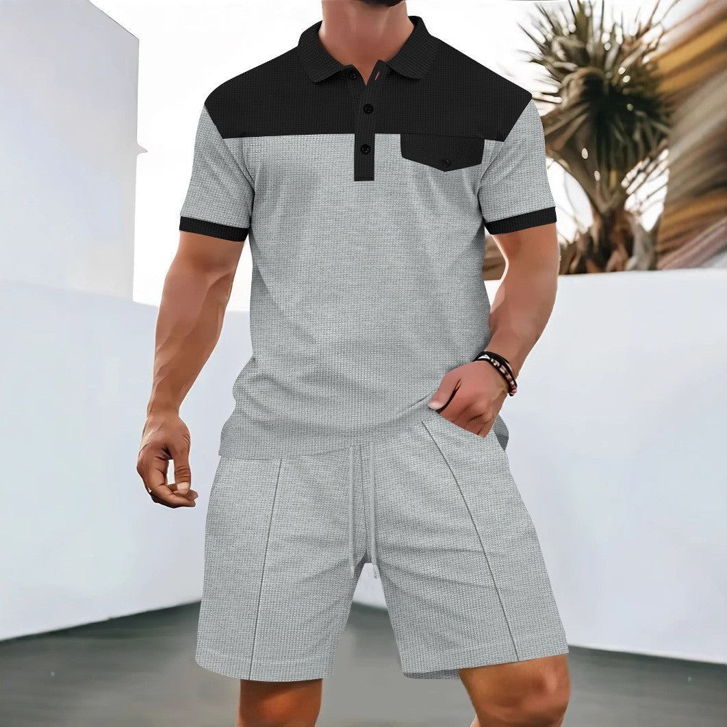 Scot Waffle shorts tracksuit (Grey)