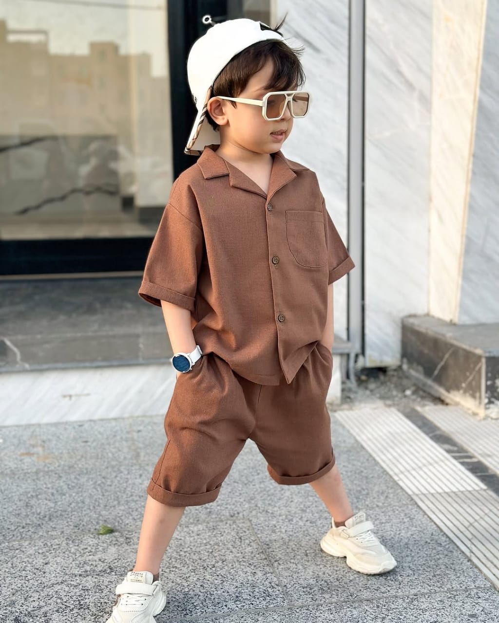 Smiley tracksuit with shorts