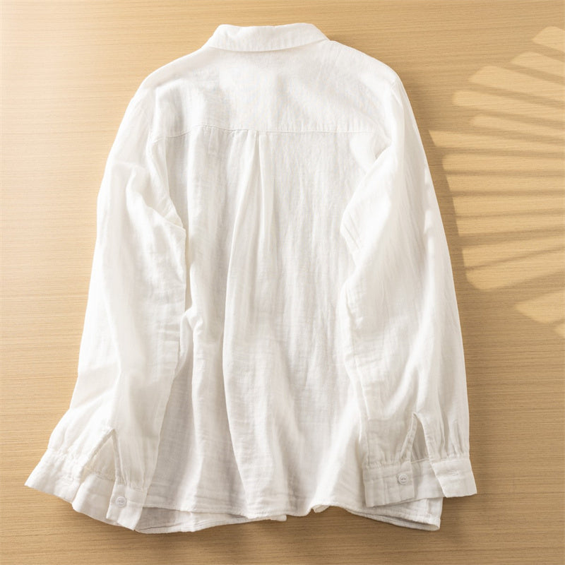Lamptrip Long Sleeves Top (White)