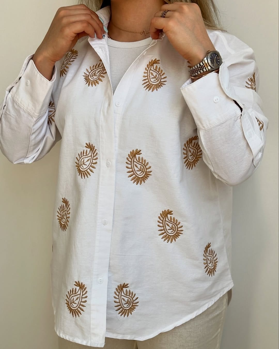 Boho embroidered shirt