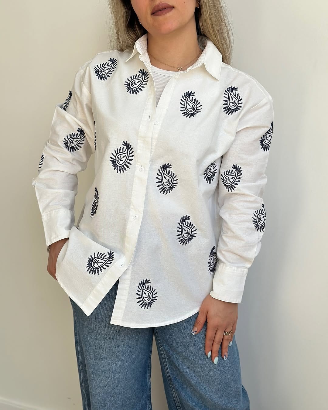 Boho embroidered shirt