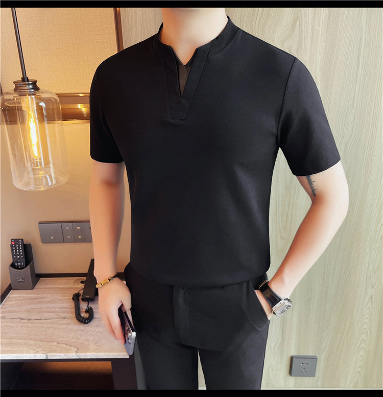 Zouk V neck shirt (Black)