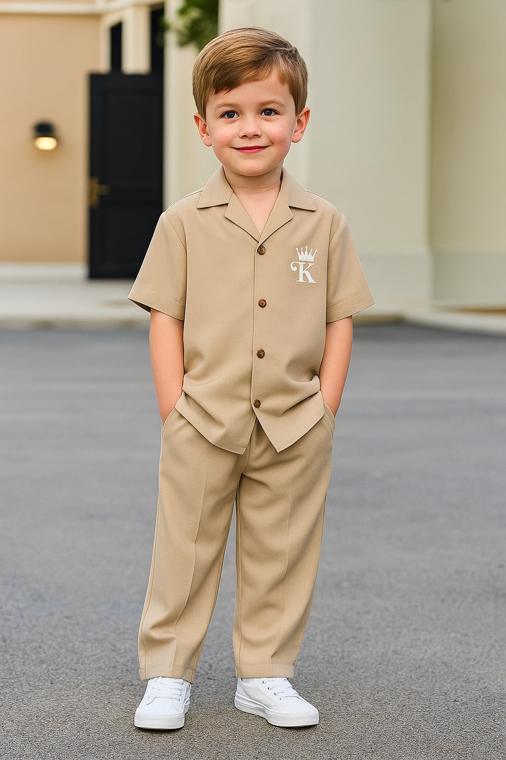 King printed tracksuit for kids & boys (skin)