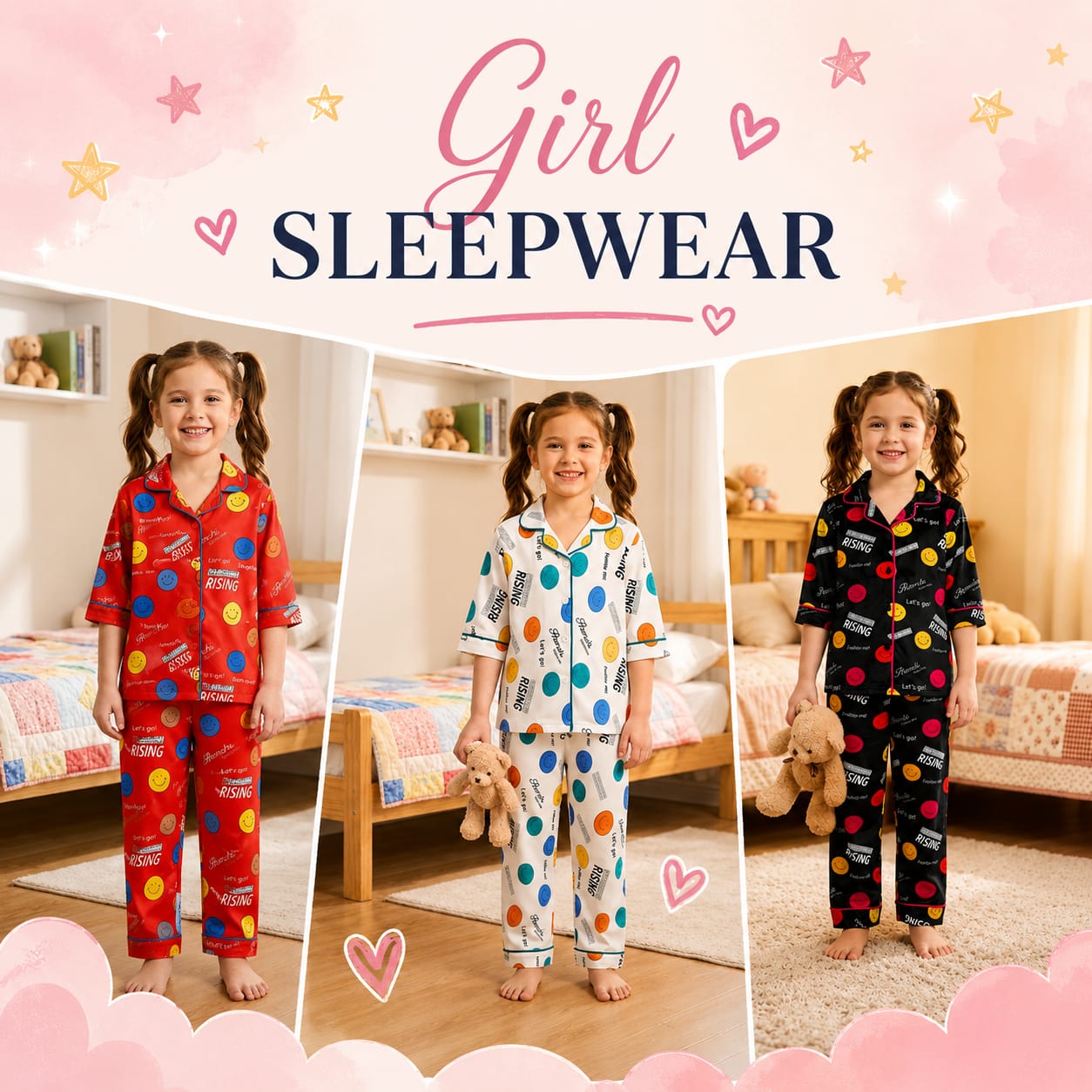 Button-Down Sleepwear Set (Blue)