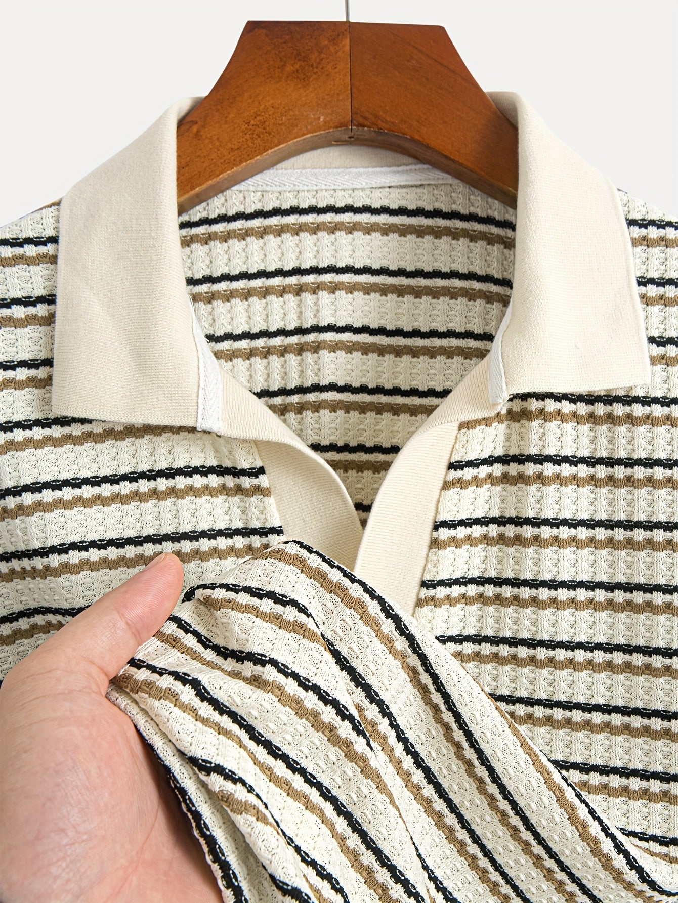 Italian strip polo (Apricot)