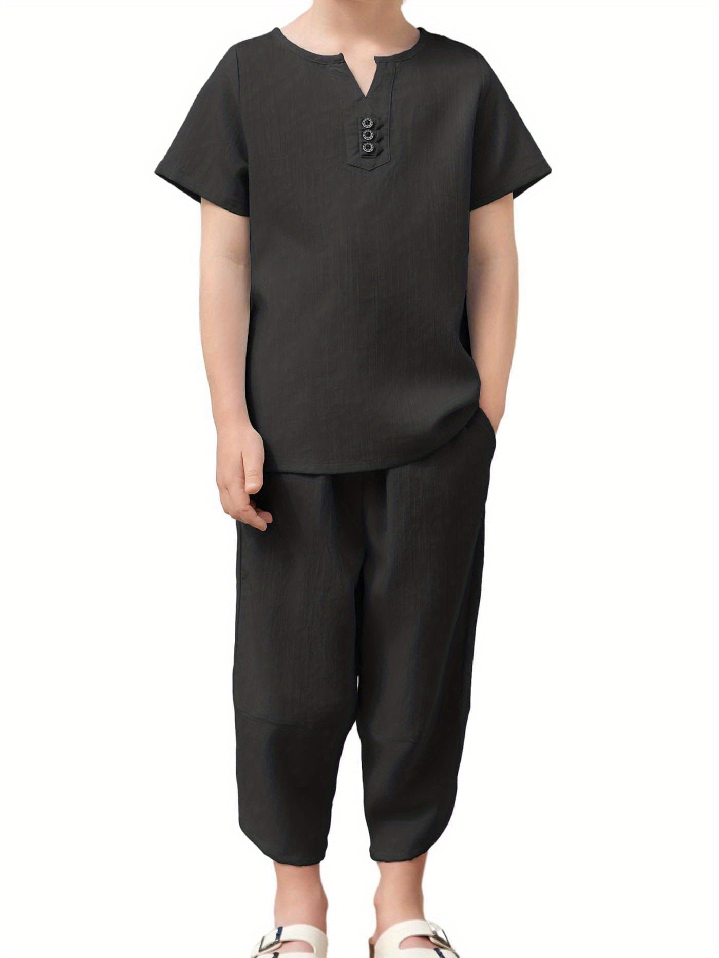 Indian style tracksuit for boys and kids (Black)