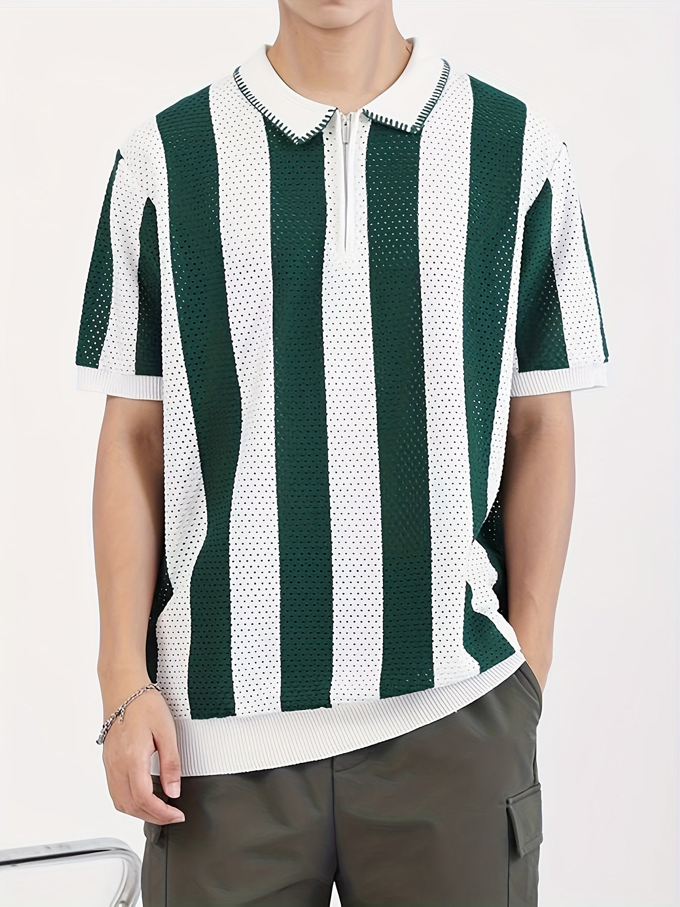 Italian knitted polo (Green)