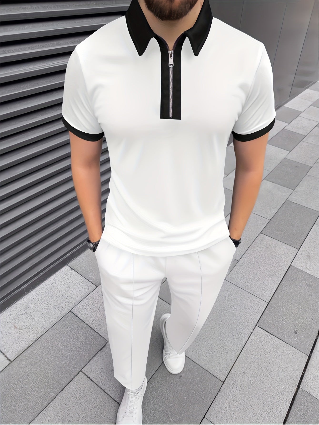 Zipper tracksuit for Men (white)