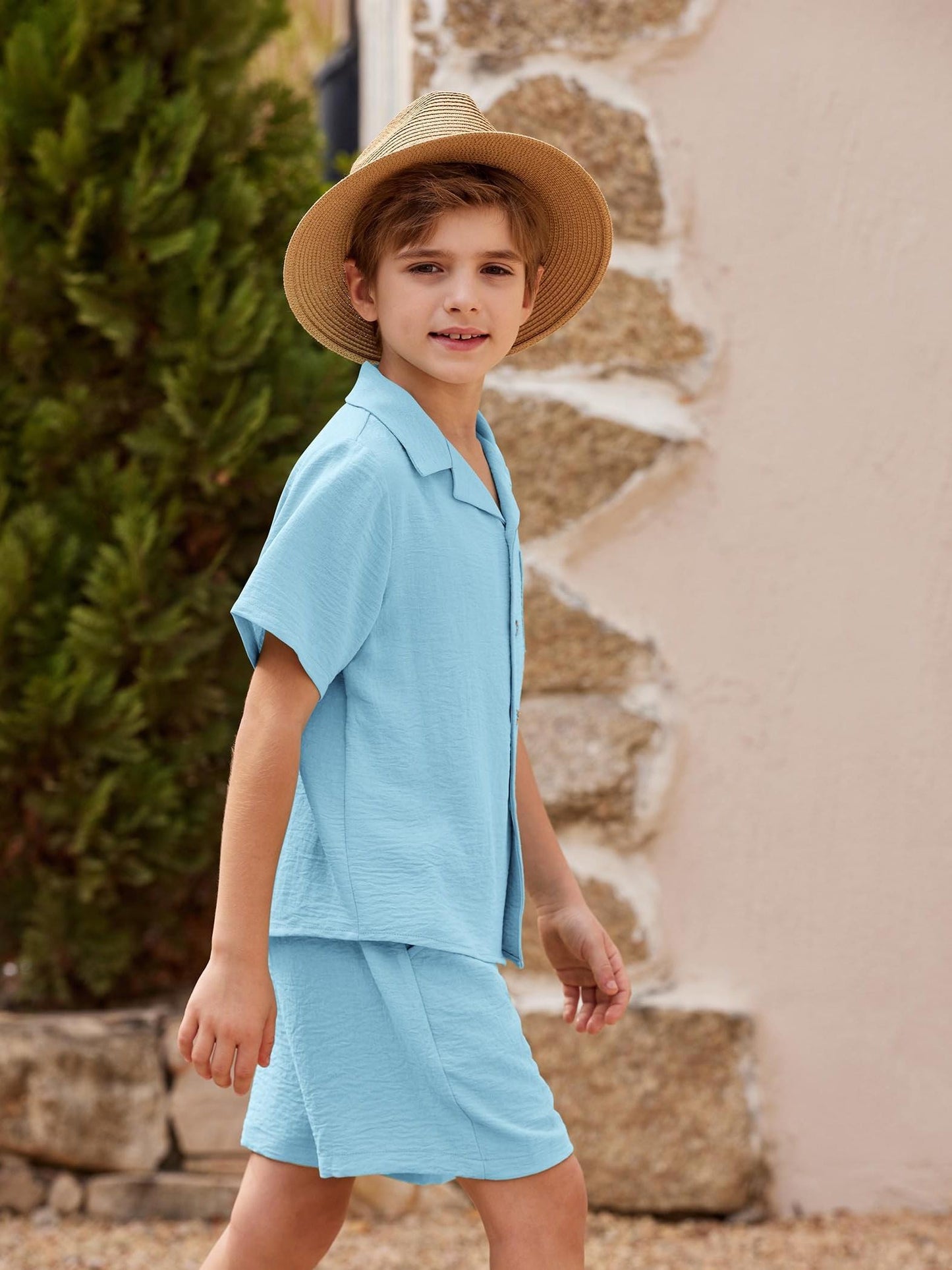 Wrinkles style tracksuit for kids and boys (Light Blue)