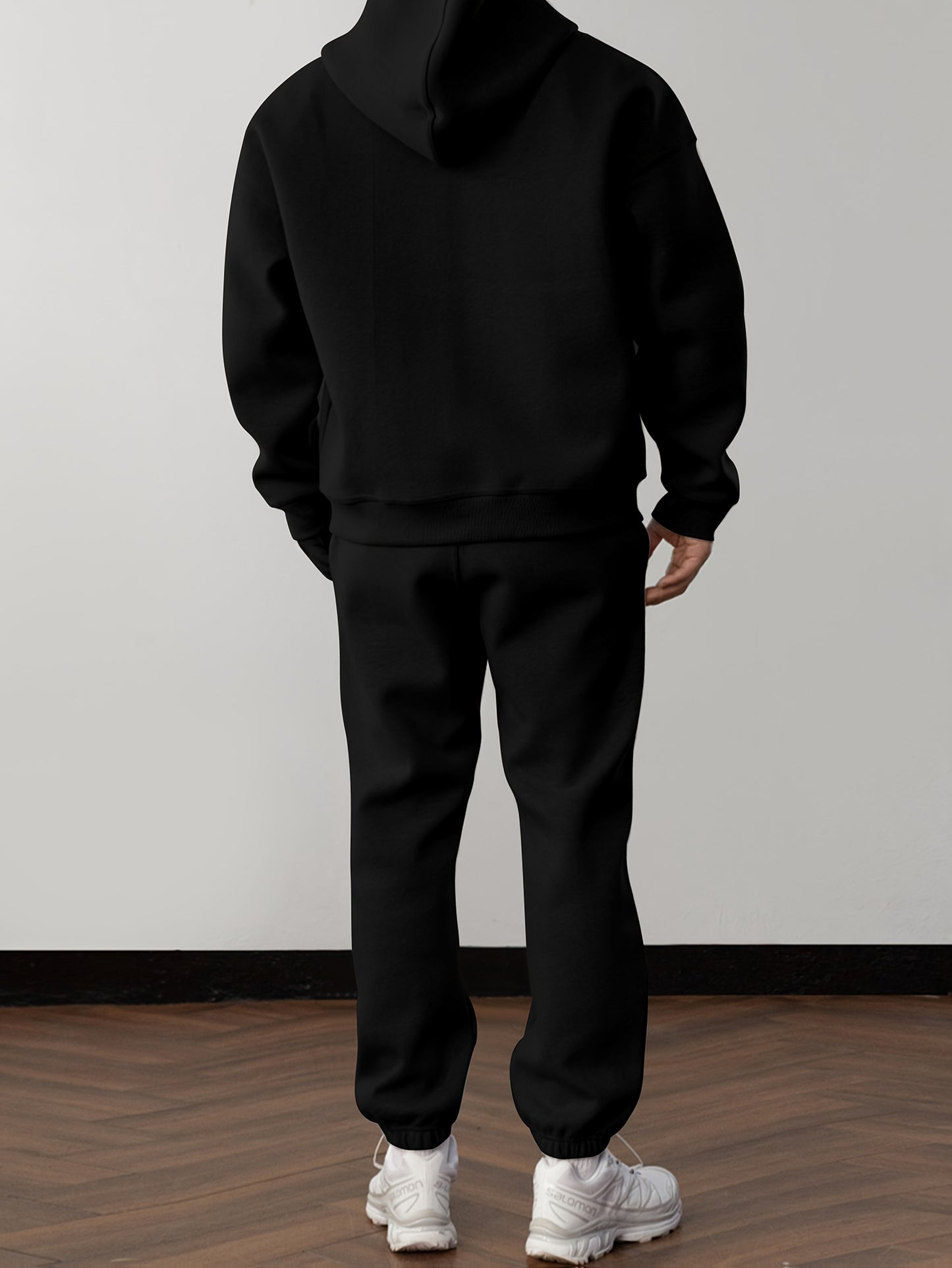 Cross border winter tracksuit for Men (black)