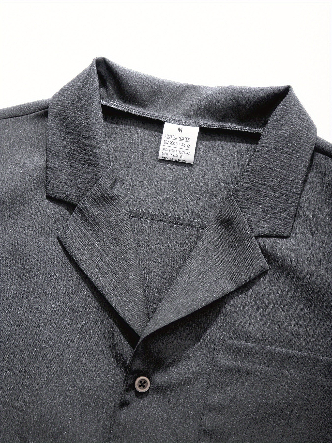 Wrinkle tracksuit for men's (dark grey)