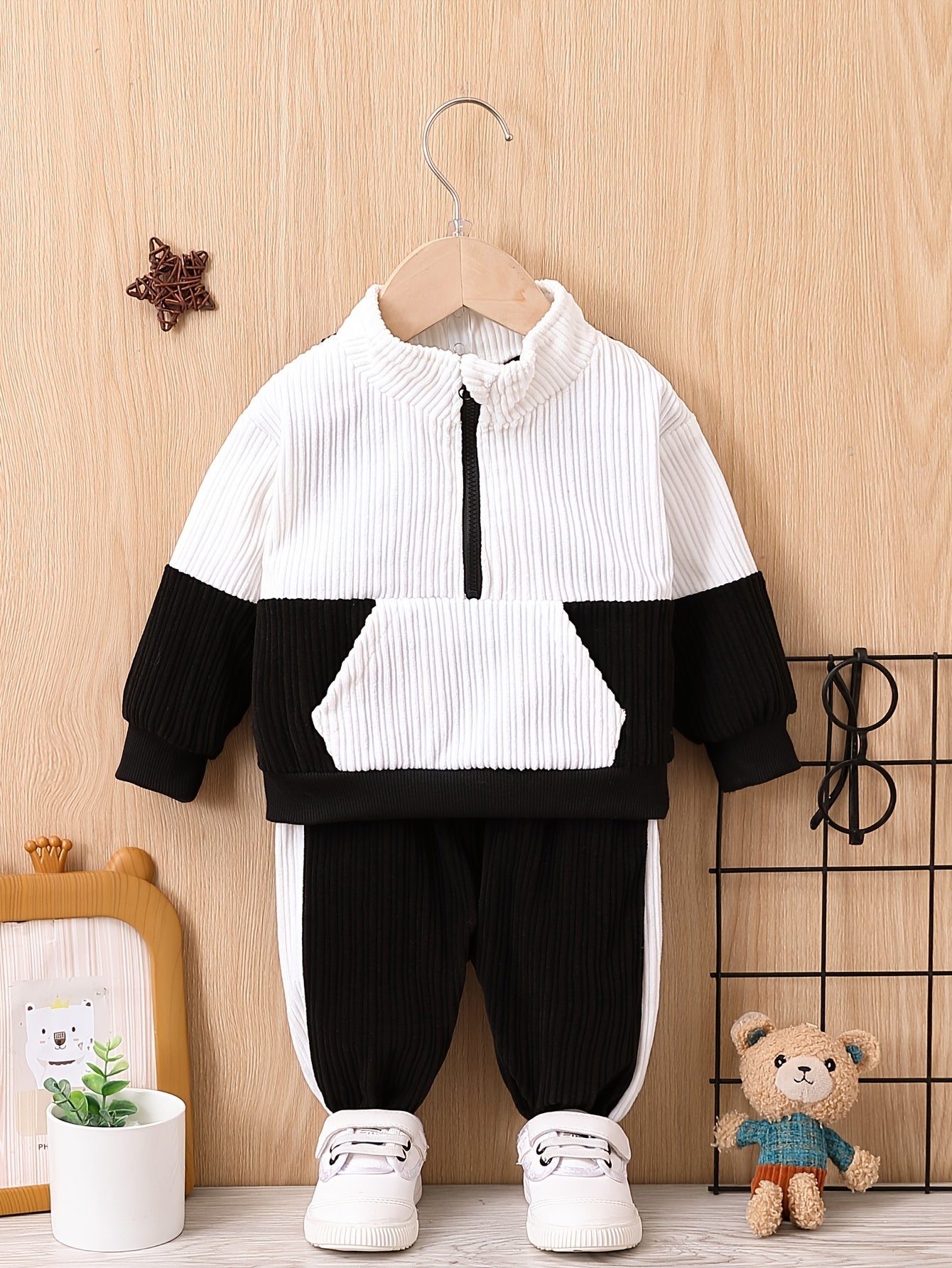Corduroy outfit for boys and girls