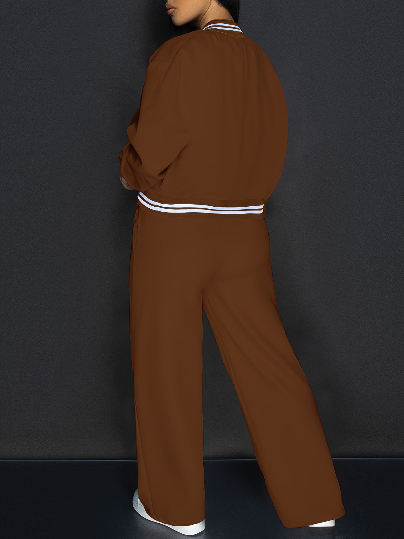 Jumpsuit with pockets for women (Brown)