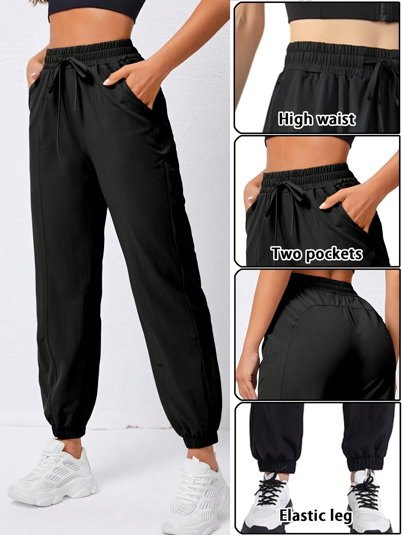 Turkish style Jogger pants for women (Black)