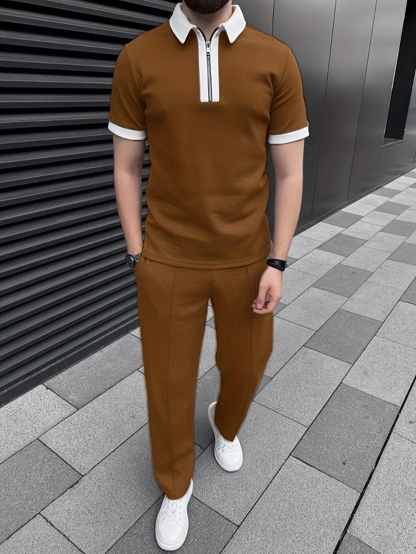 Zipper tracksuit for Men (rust)