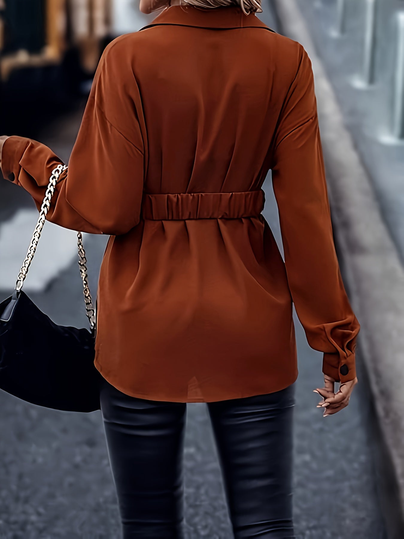 Chic drop shoulder blouse