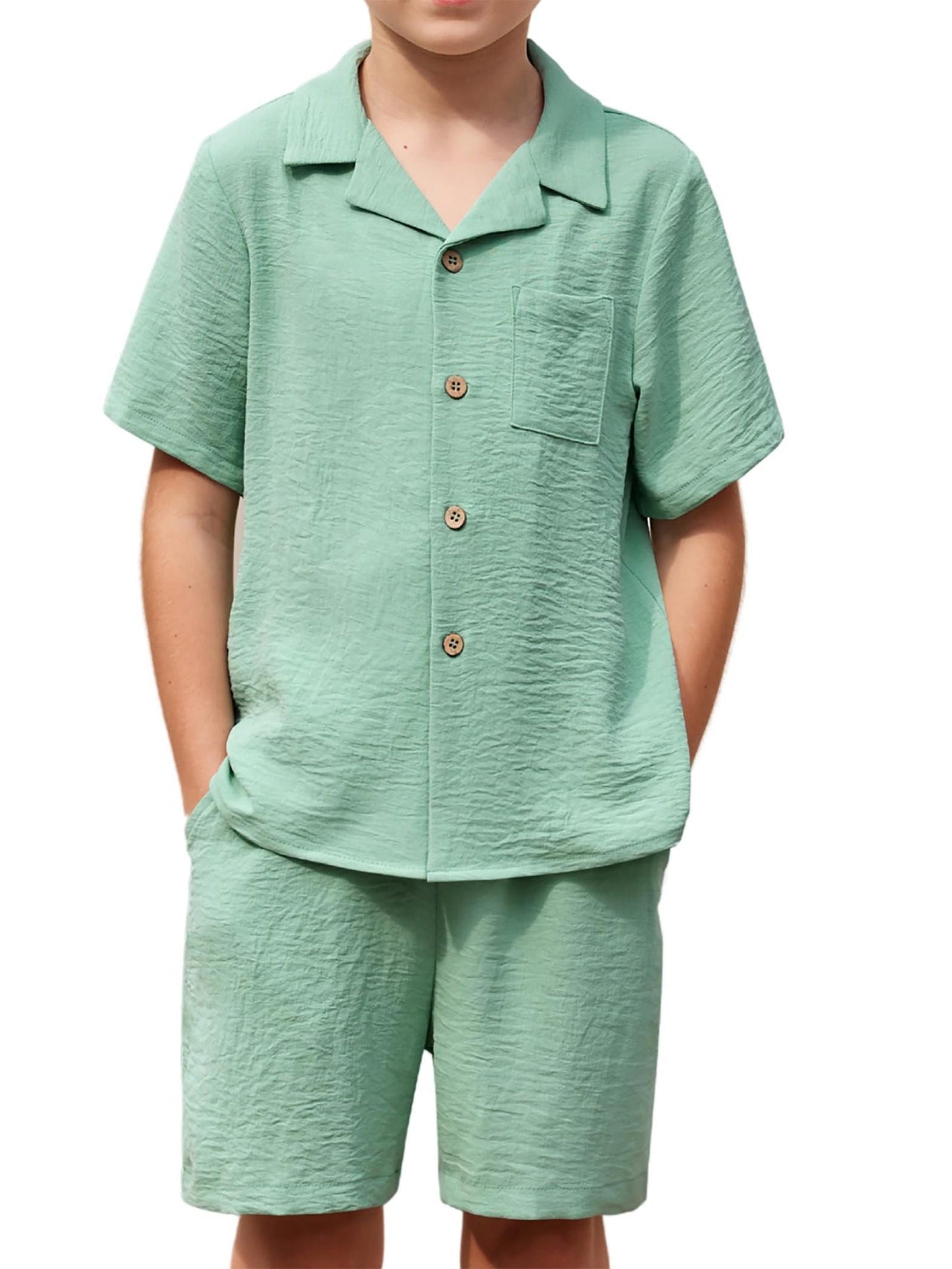 Wrinkles style tracksuit for kids and boys (Mint Green)