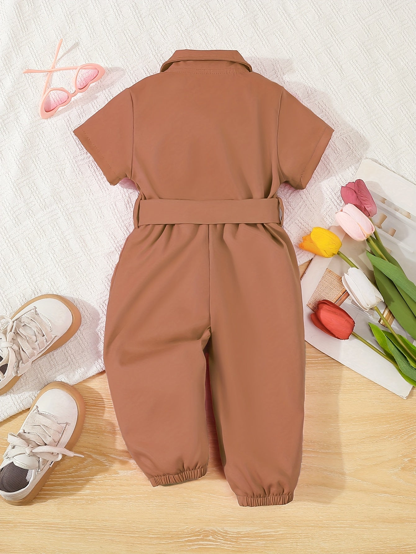 Vibrant romper for girls (brown)