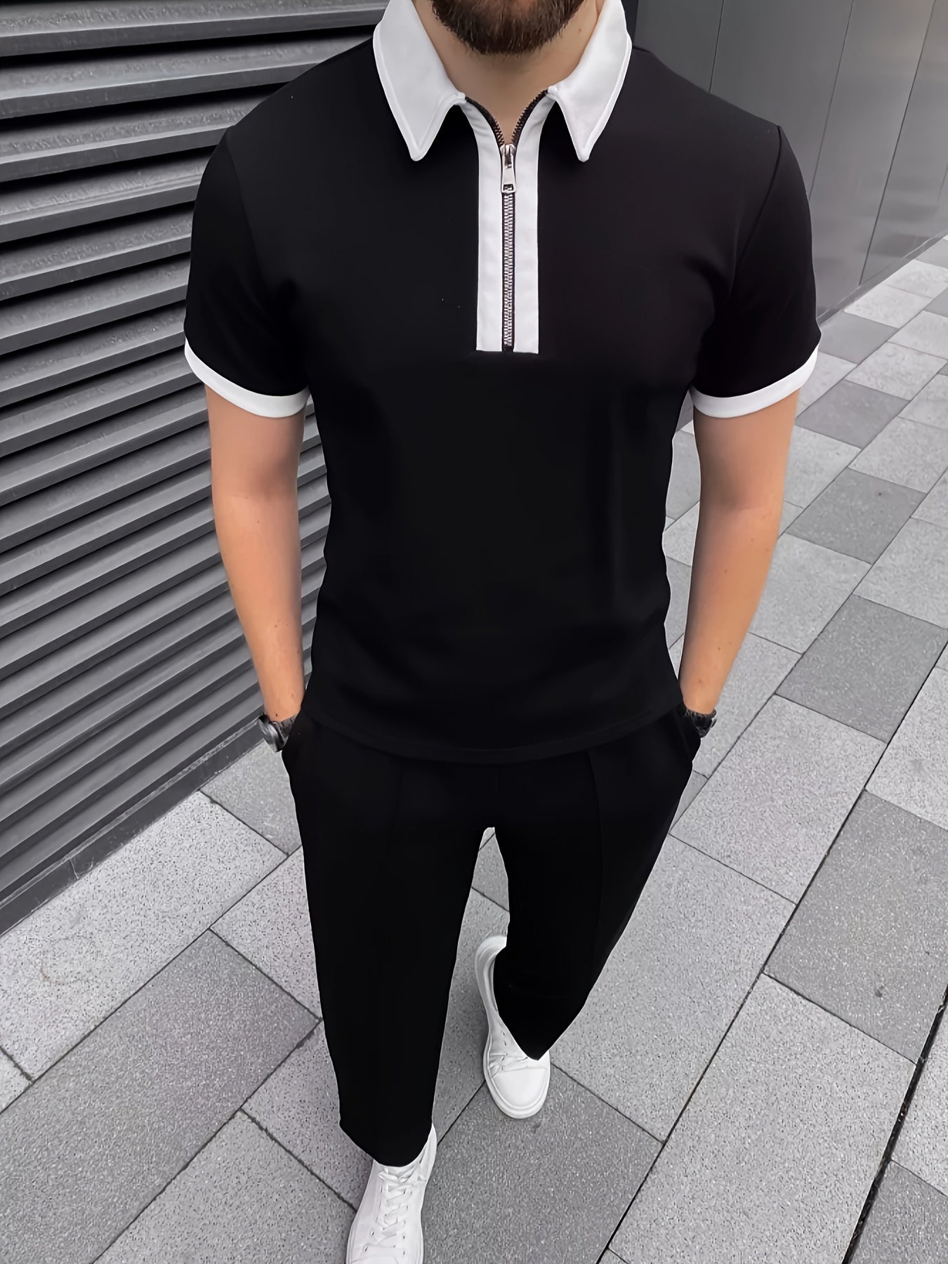 Zipper tracksuit for Men (Black)