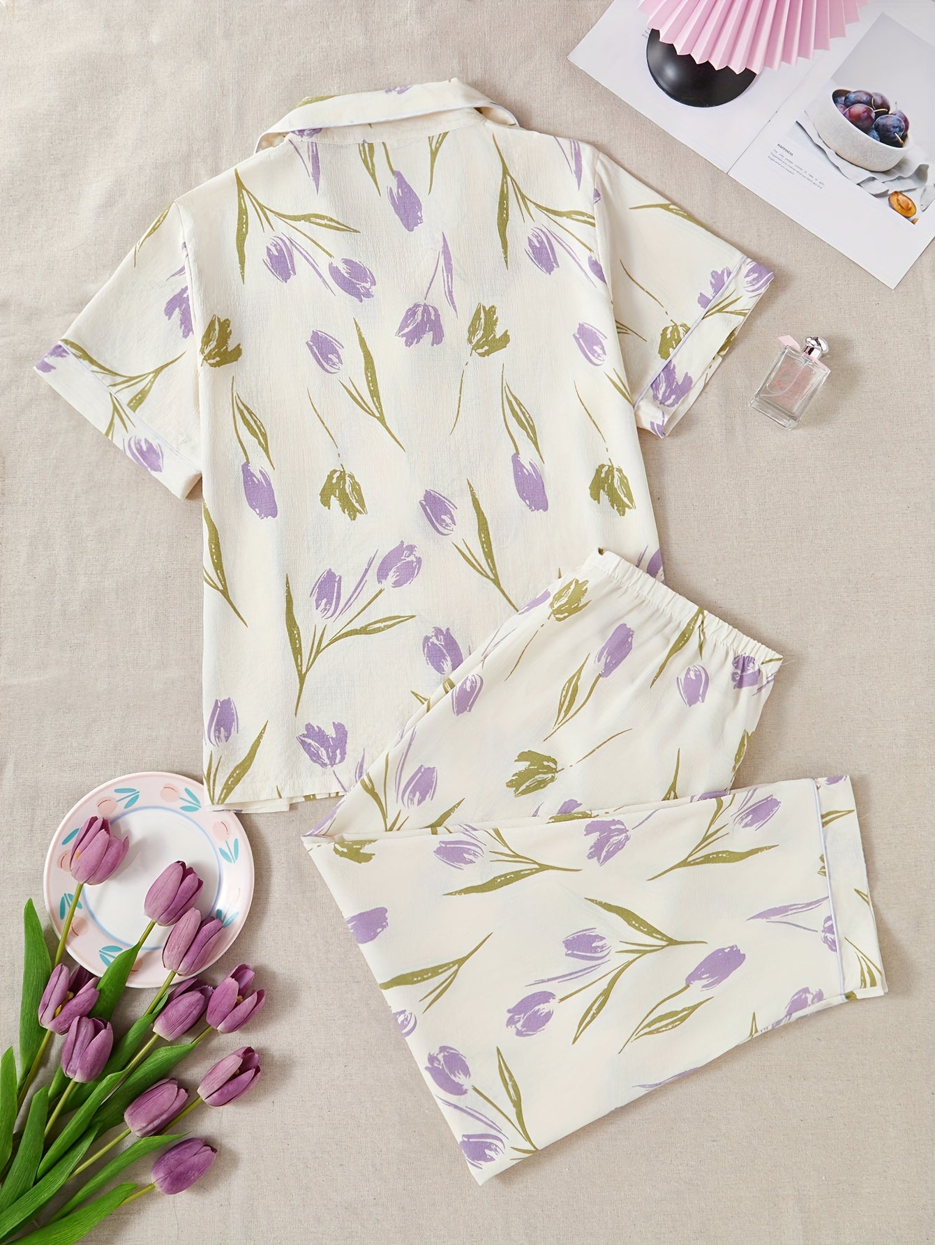 Elegant Floral Lounge wear set (Four seasons)