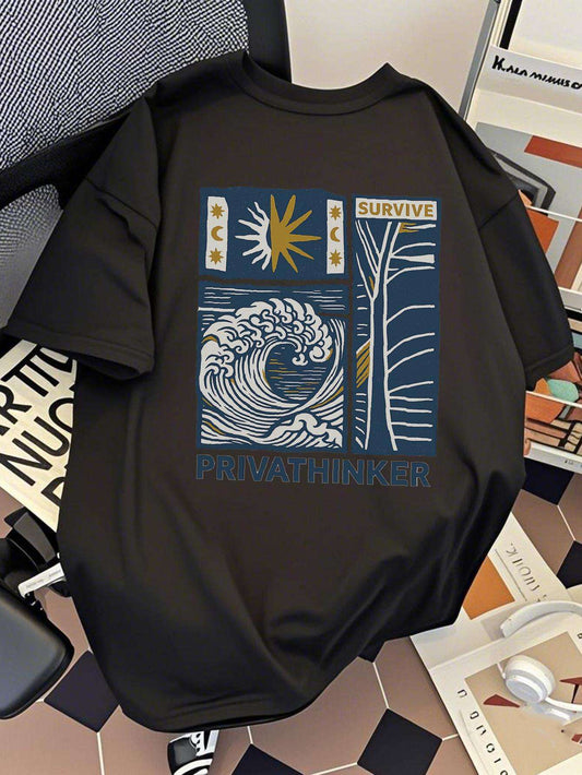 Private thinker graphics tshirt