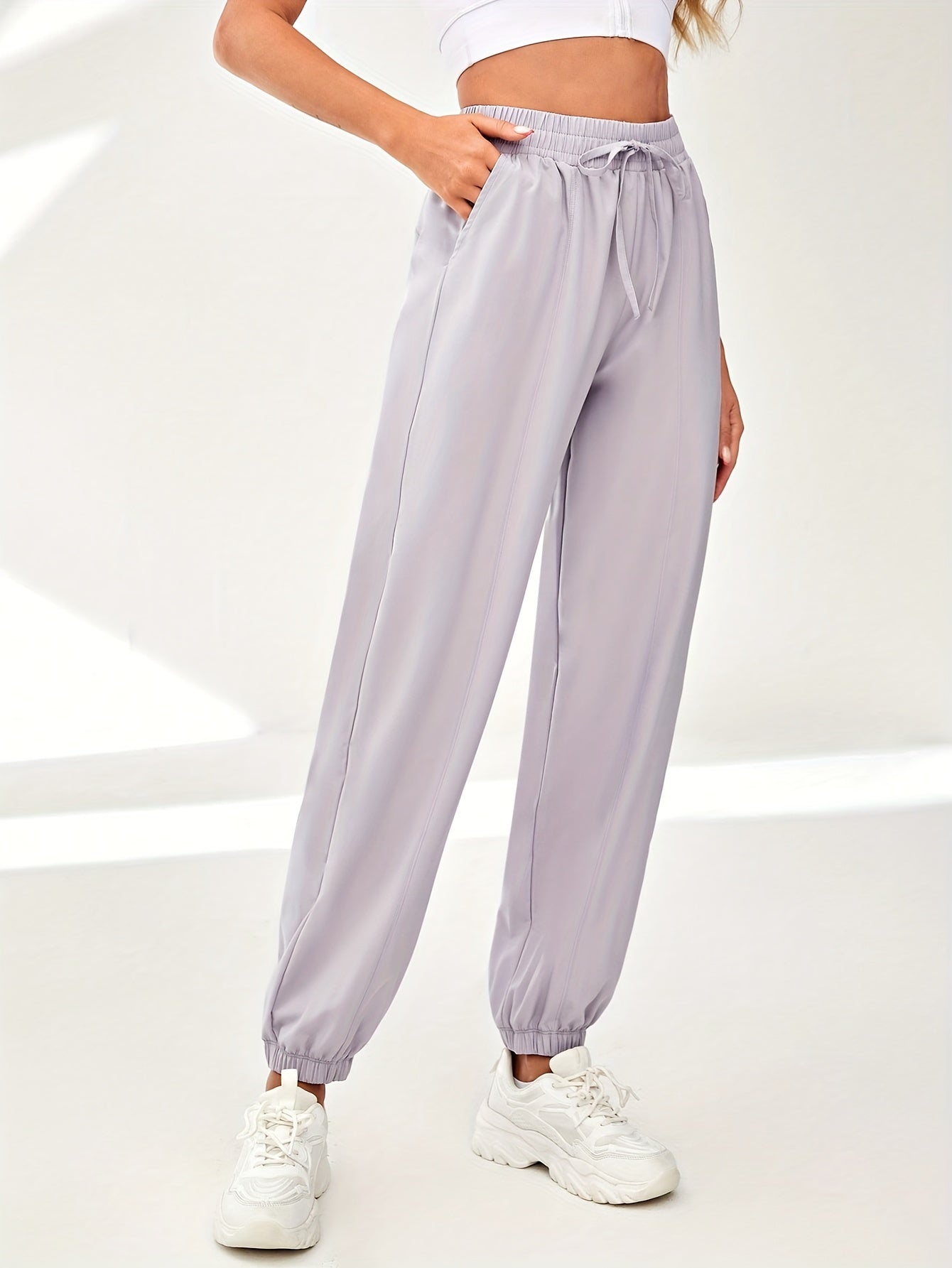 Turkish style Jogger pants for women (Light Purple)