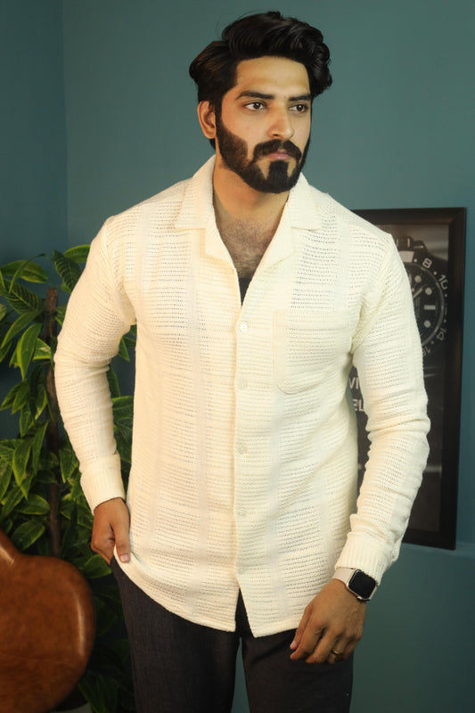 Textured Crochet Shirt- Careem