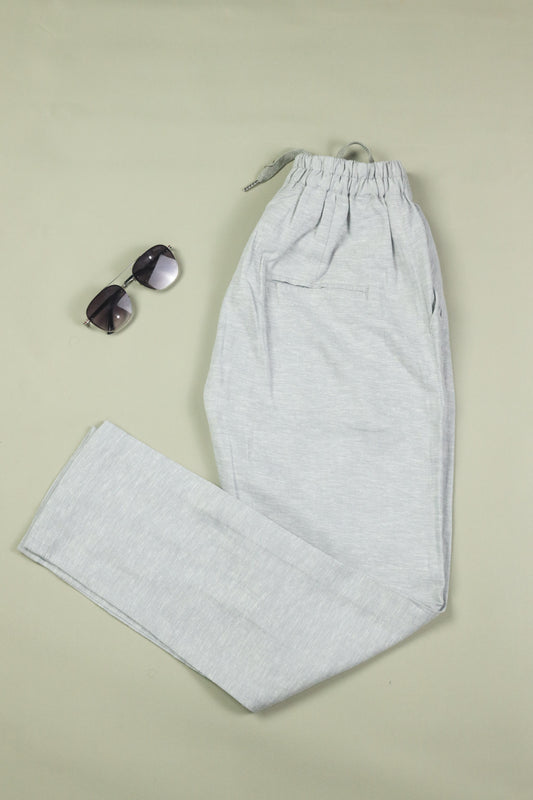 Irish linen trouser pants-Light Grey