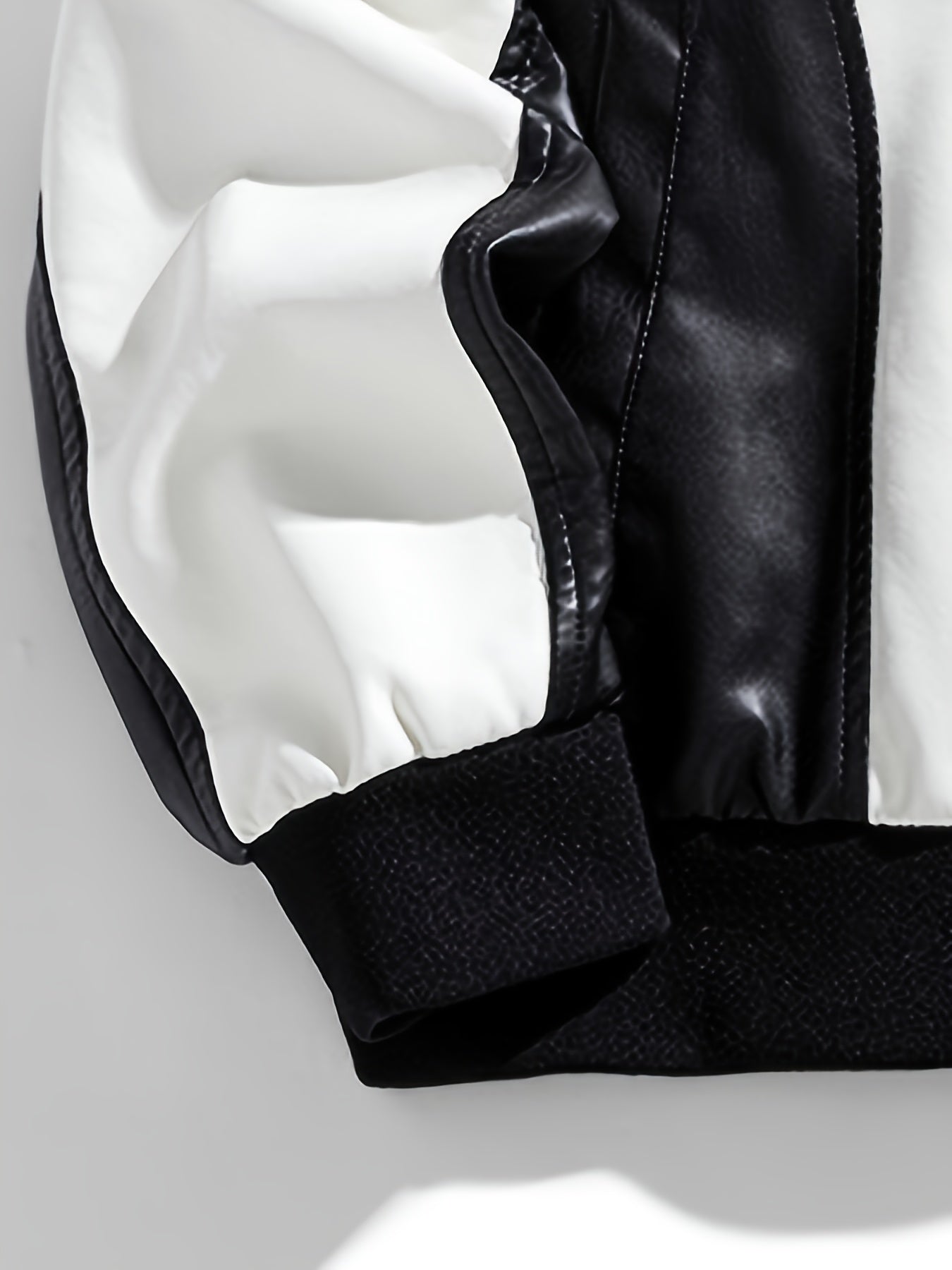 Italian bikers Jacket (Black-White)